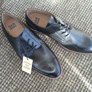 Black Leather Derby Shoes